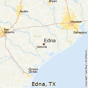 Edna,Texas Map
