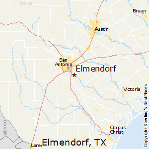 Elmendorf,Texas Map