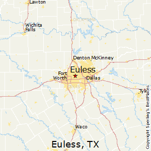 Euless,Texas Map