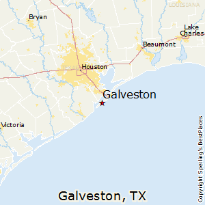 Galveston,Texas Map