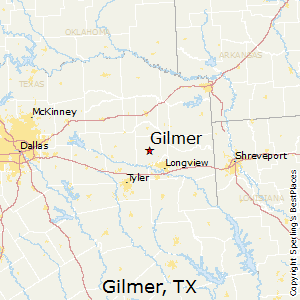 Gilmer,Texas Map