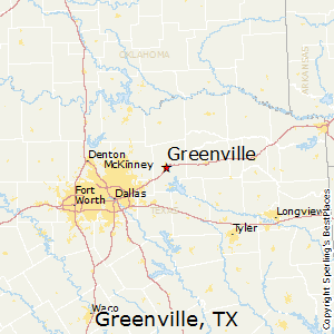 Greenville,Texas Map