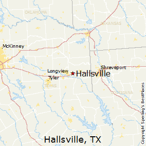 Hallsville,Texas Map