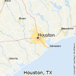 Houston,Texas Map