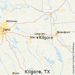 Kilgore,Texas Map