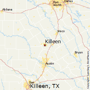 Killeen,Texas Map