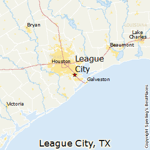 League_City,Texas Map