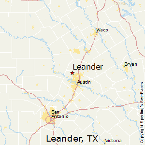 Leander,Texas Map