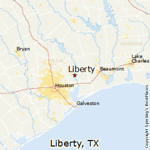 Liberty,Texas Map