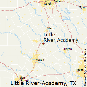 Little_River-Academy,Texas Map