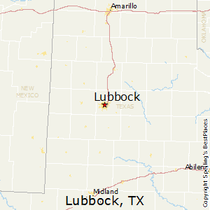 Lubbock,Texas Map