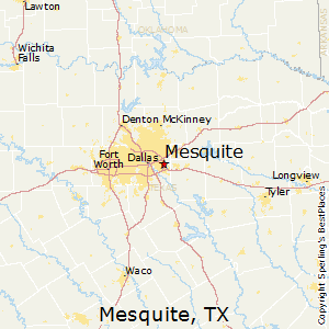 Mesquite,Texas Map