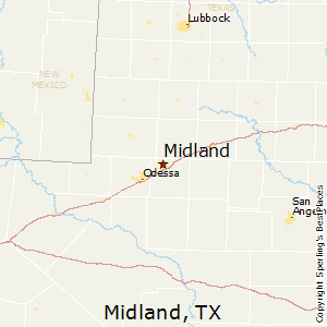 Midland,Texas Map