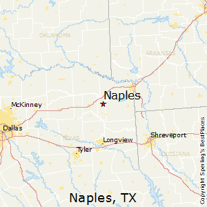Naples,Texas Map