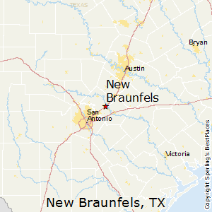 New_Braunfels,Texas Map