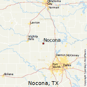 Nocona,Texas Map