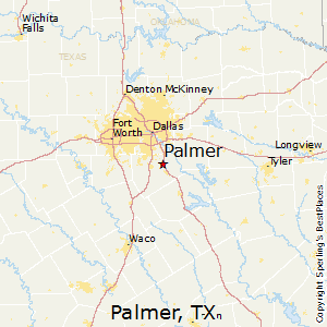 Palmer,Texas Map