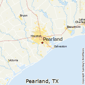 Pearland,Texas Map