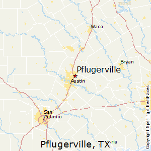 Pflugerville,Texas Map