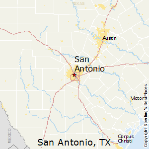 San_Antonio,Texas Map