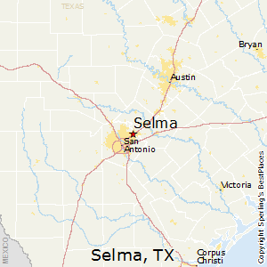 Selma,Texas Map