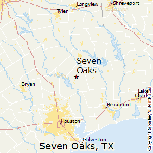 Seven_Oaks,Texas Map