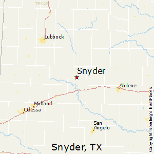 Snyder,Texas Map