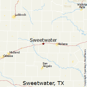 Sweetwater,Texas Map