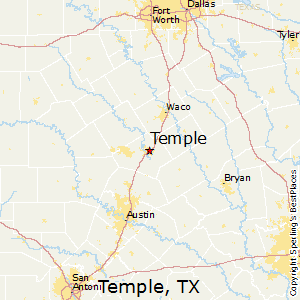Temple,Texas Map