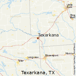 Texarkana,Texas Map