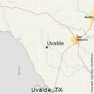 Uvalde,Texas Map