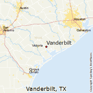 Vanderbilt,Texas Map