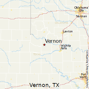 Vernon,Texas Map