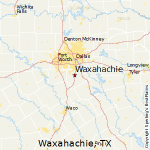 Waxahachie,Texas Map