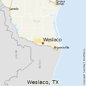Weslaco,Texas Map