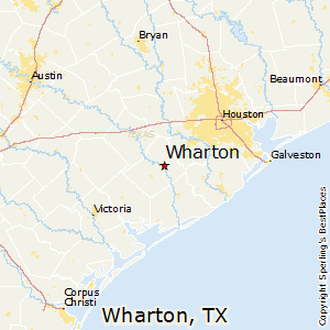 Wharton,Texas Map