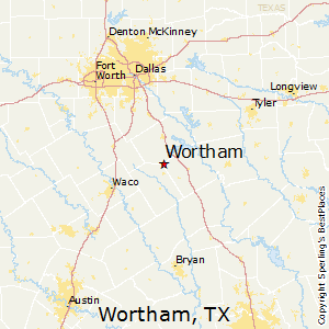 Wortham,Texas Map