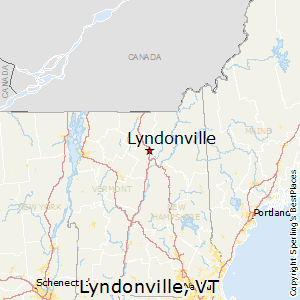 Lyndonville,Vermont Map