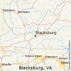 Blacksburg,Virginia Map