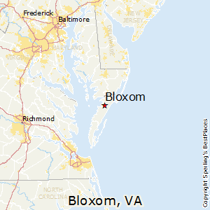 Bloxom,Virginia Map