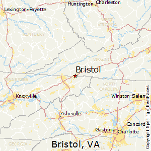 Bristol,Virginia Map