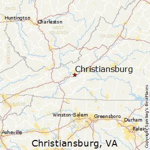 Christiansburg,Virginia Map