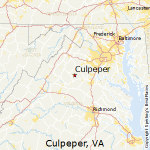 Culpeper,Virginia Map