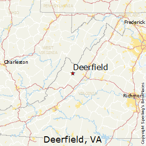Deerfield,Virginia Map
