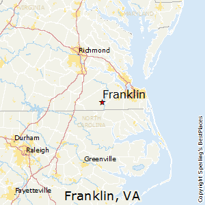 Franklin,Virginia Map