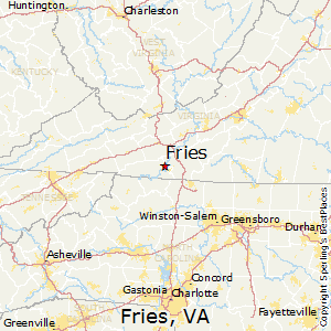 Fries,Virginia Map