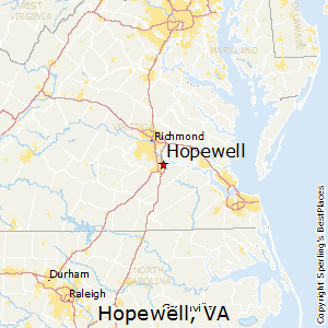 Hopewell,Virginia Map