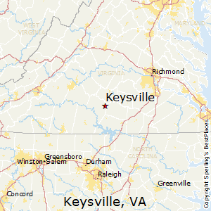 Keysville,Virginia Map