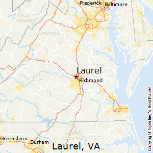 Laurel,Virginia Map