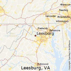 Leesburg,Virginia Map